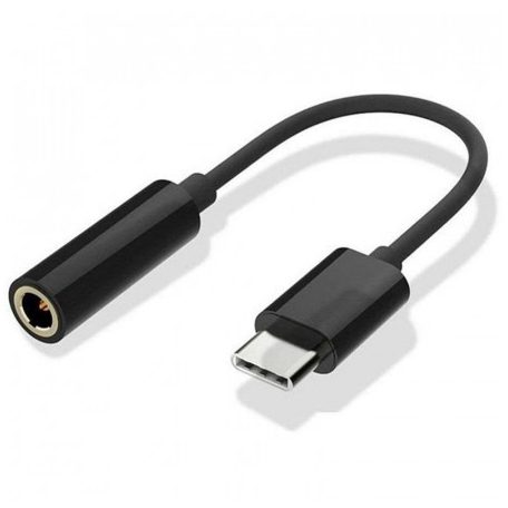 ÁTALAKÍTÓ ADAPTER TYPE-C-RŐL JACK-E, FEKETE