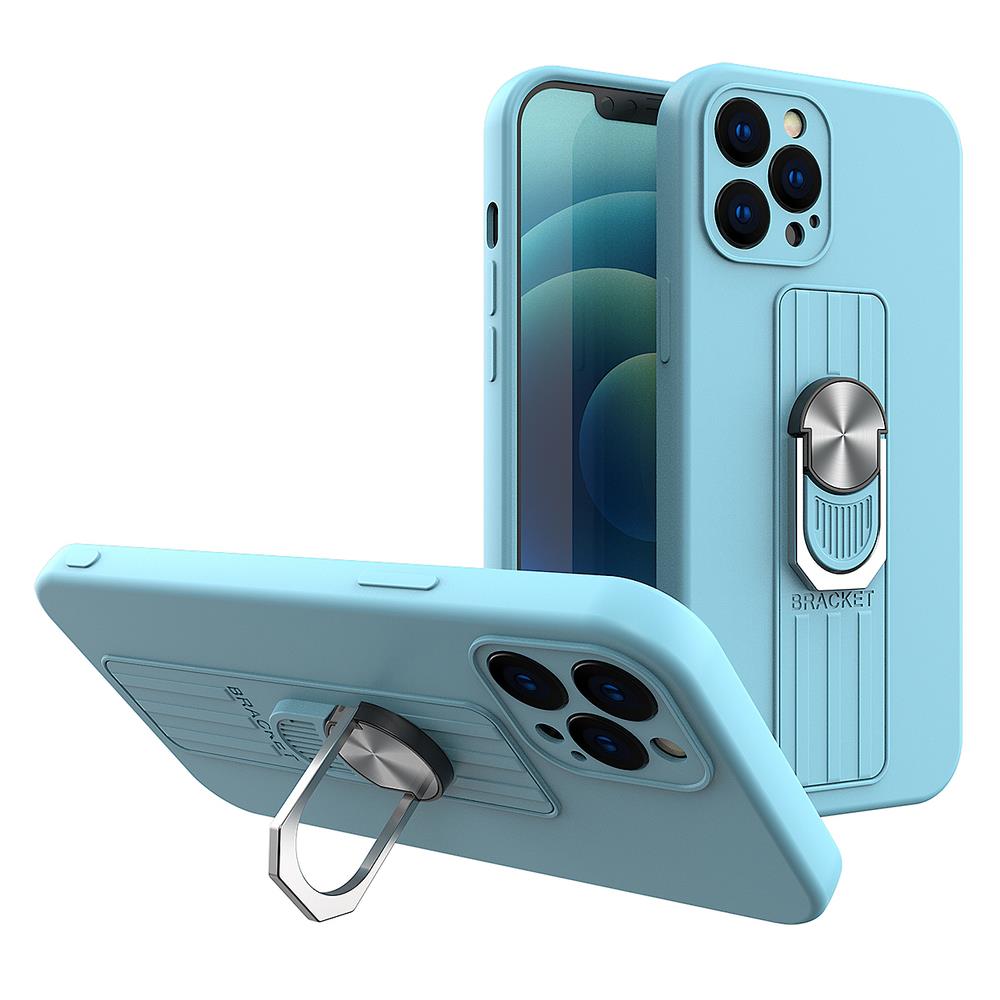 Wozinsky Kickstand flexibilis szilikon tok tengerészkék