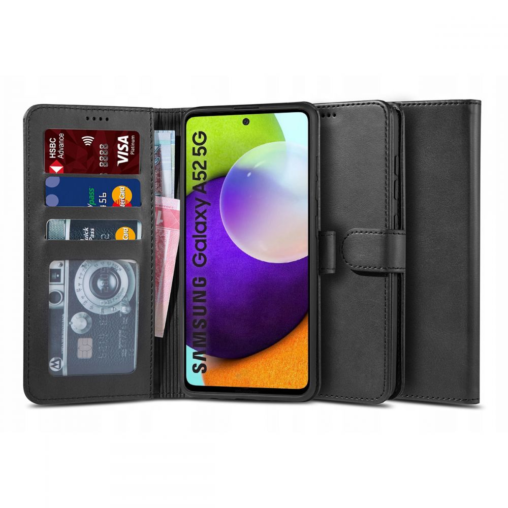 Samsung A52 LTE/5G Tech-Protect Wallet 2 fliptok fekete