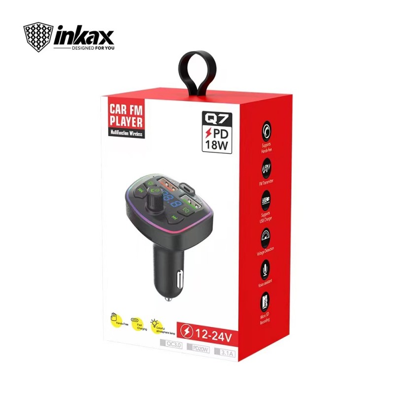 INKAX CM-01 18W PD RGB FM TRANSMITTER - FEKETE