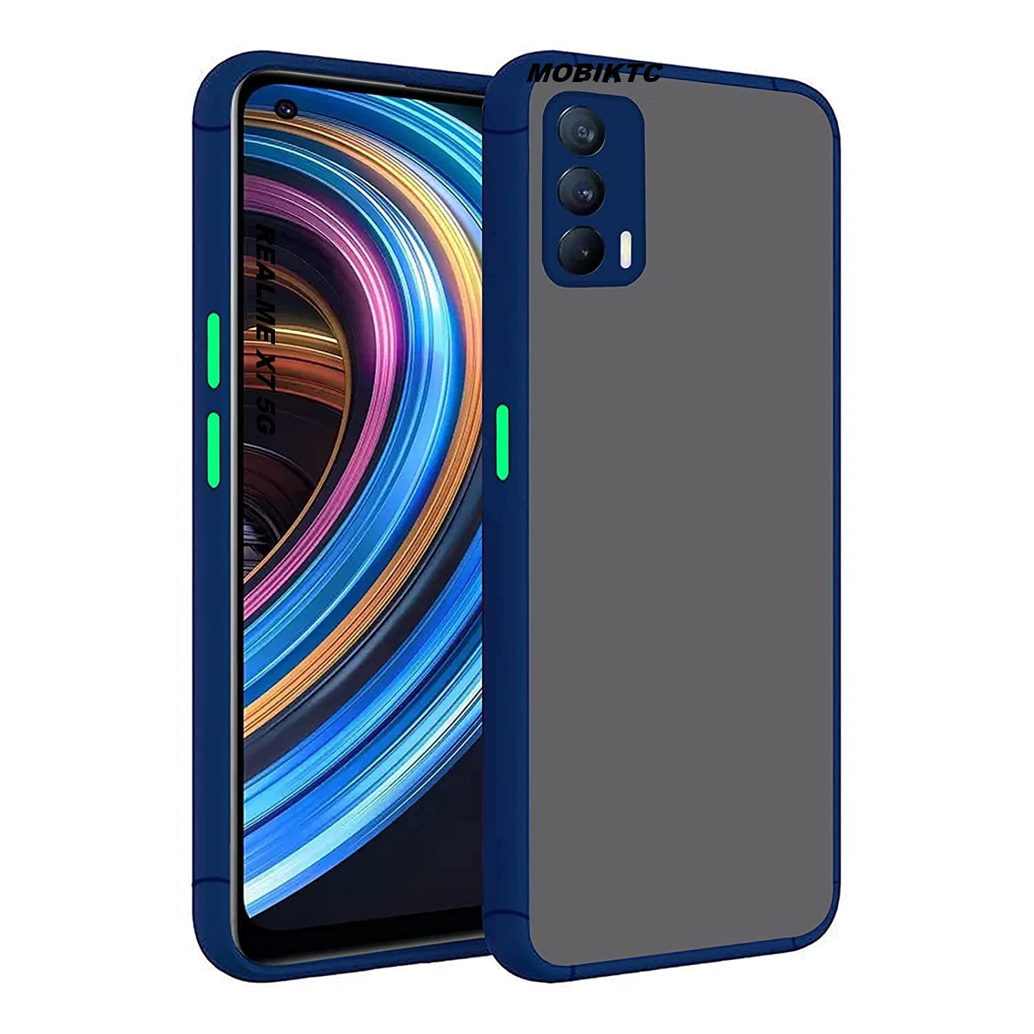 HONOR X7 MŰANYAG TOK, KÉK,ZÖLD
