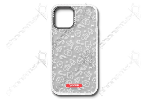 YOOUP IPHONE 12 / 12 PRO 6.1 MINTÁS TOK KARÁCSONYI MINTÁS FEHÉR