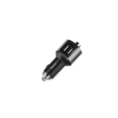 HOCO autós töltő és transmitter bluetooth FM launcher E19 szürke