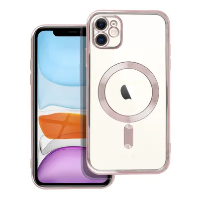 iPhone 11 MagSafe-kompatibilis áttetsző tok Rosegold