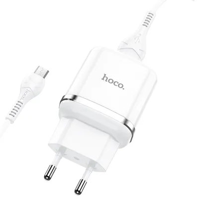 HOCO travel charger USB A + cable USB A to Micro USB QC3.0 3A 18W N3 fehér