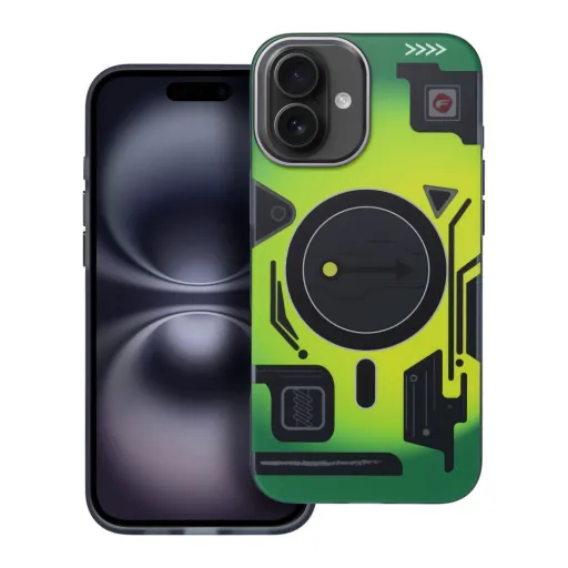 FORCELL F-PROTECT Levels Dual Layer 4D technológiával, Military Drop-Test kompatibilis MagSafe támogatással, IPHONE 16 Pro tok, cyber zöld