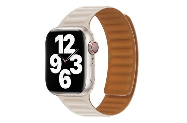 HOCO WA21 FLEXIBLE APPLE WATCH MÁGNESES SZILIKON SZÍJ 38/40/41/42(WATCH 10)MM FEHÉR