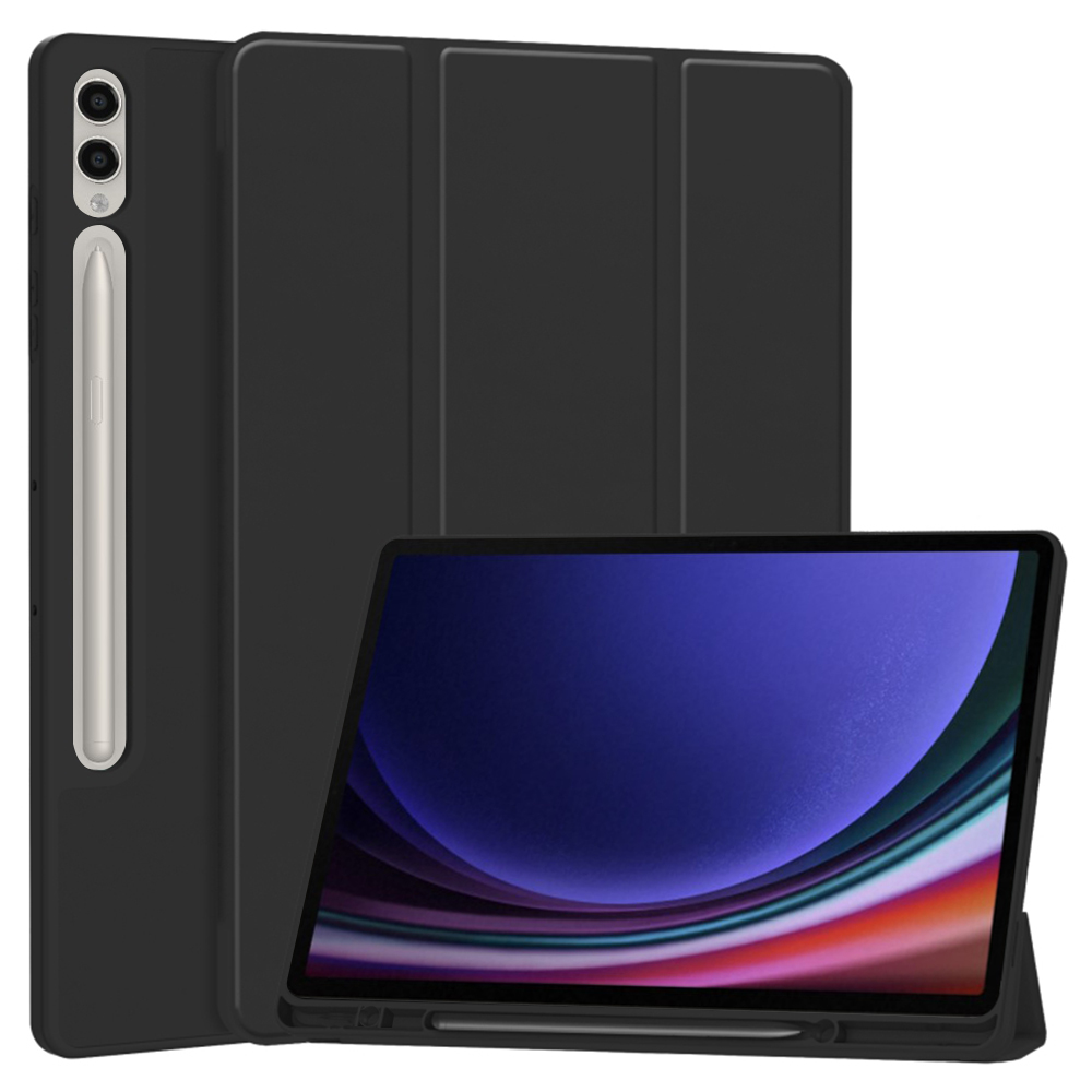 Techsuit - Samsung Tab S9 Plus/ S9 FE - Fekete tok