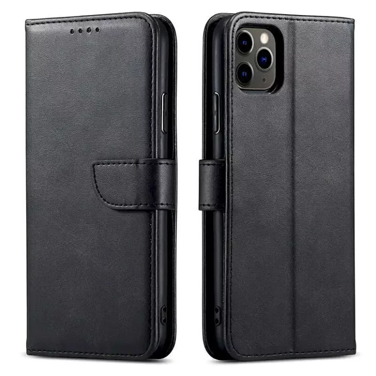 Marva Wallet Honor X5C oldalra nyíló bőr könyvtok szilikon belsővel fekete