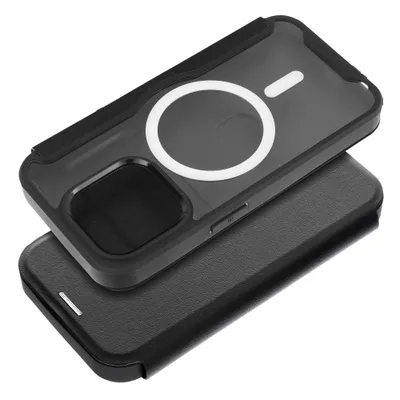 SMART MAG Könyvtok MagSafe-vel IPHONE 15 Plus Fekete