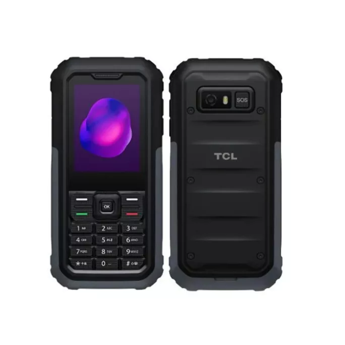 TCL 3189D Dual SIM kártyafüggetlen ütésálló mobiltelefon, szürke, 2,4 inch