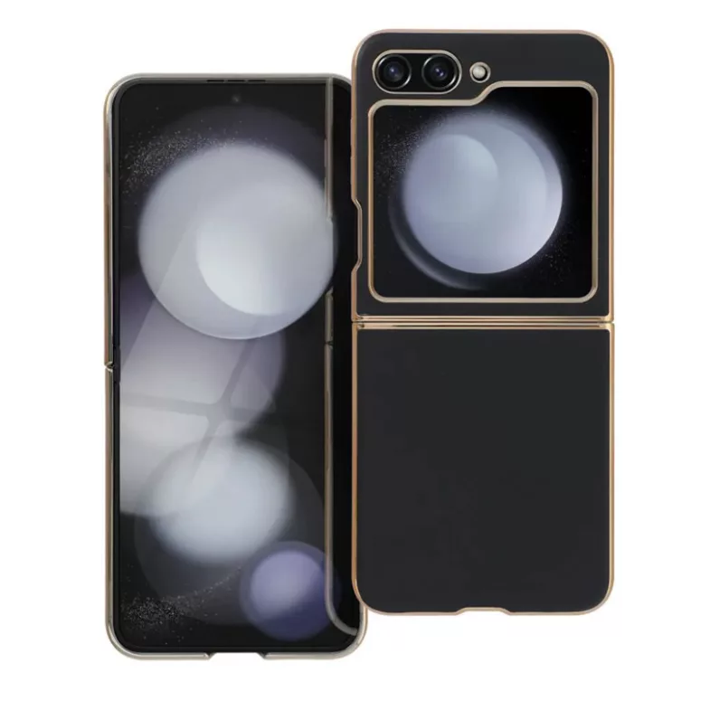 Samsung Galaxy Z Flip 6 fekete-arany hátlapvédő tok