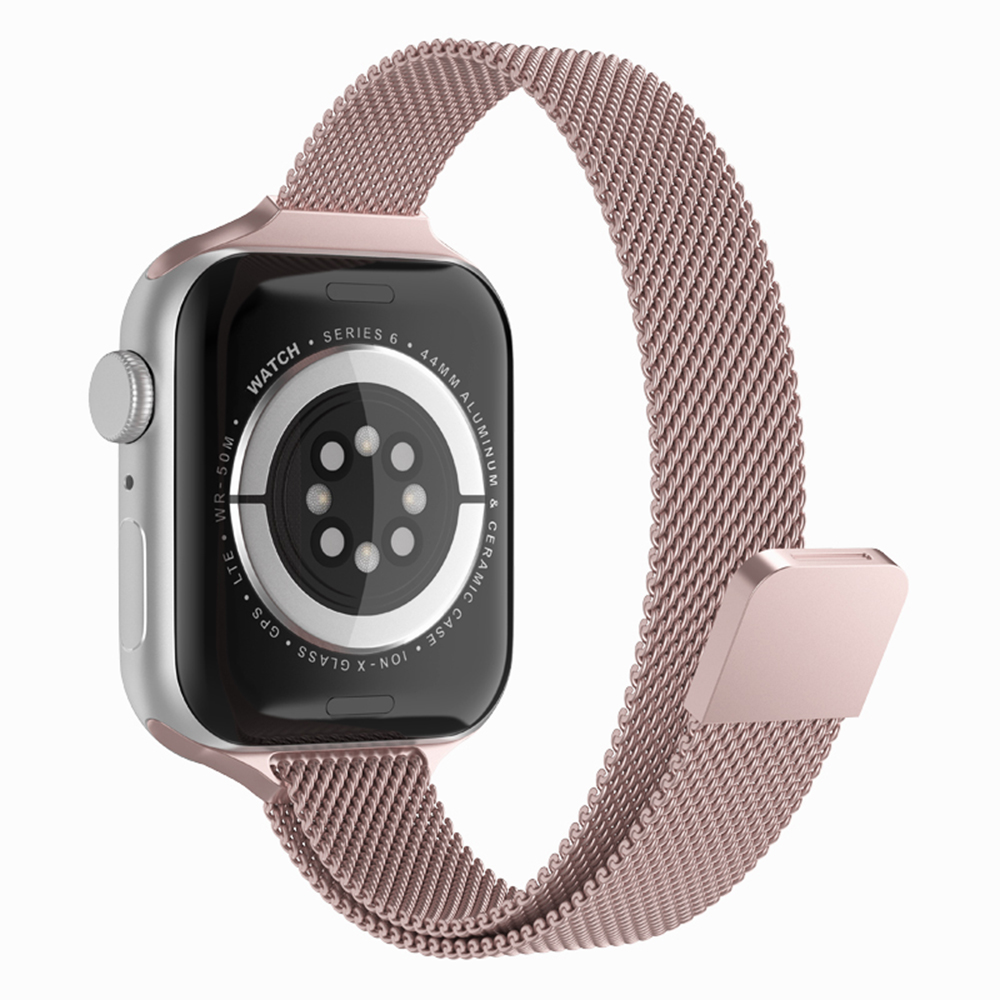 Techsuit - Watchband (W034) - Apple Watch szíj 1/2/3/4/5/6/7/8/9/10/11/SE/SE 2/SE 3/Ultra/2/3 (42/44/45/46/49mm) - rosegold