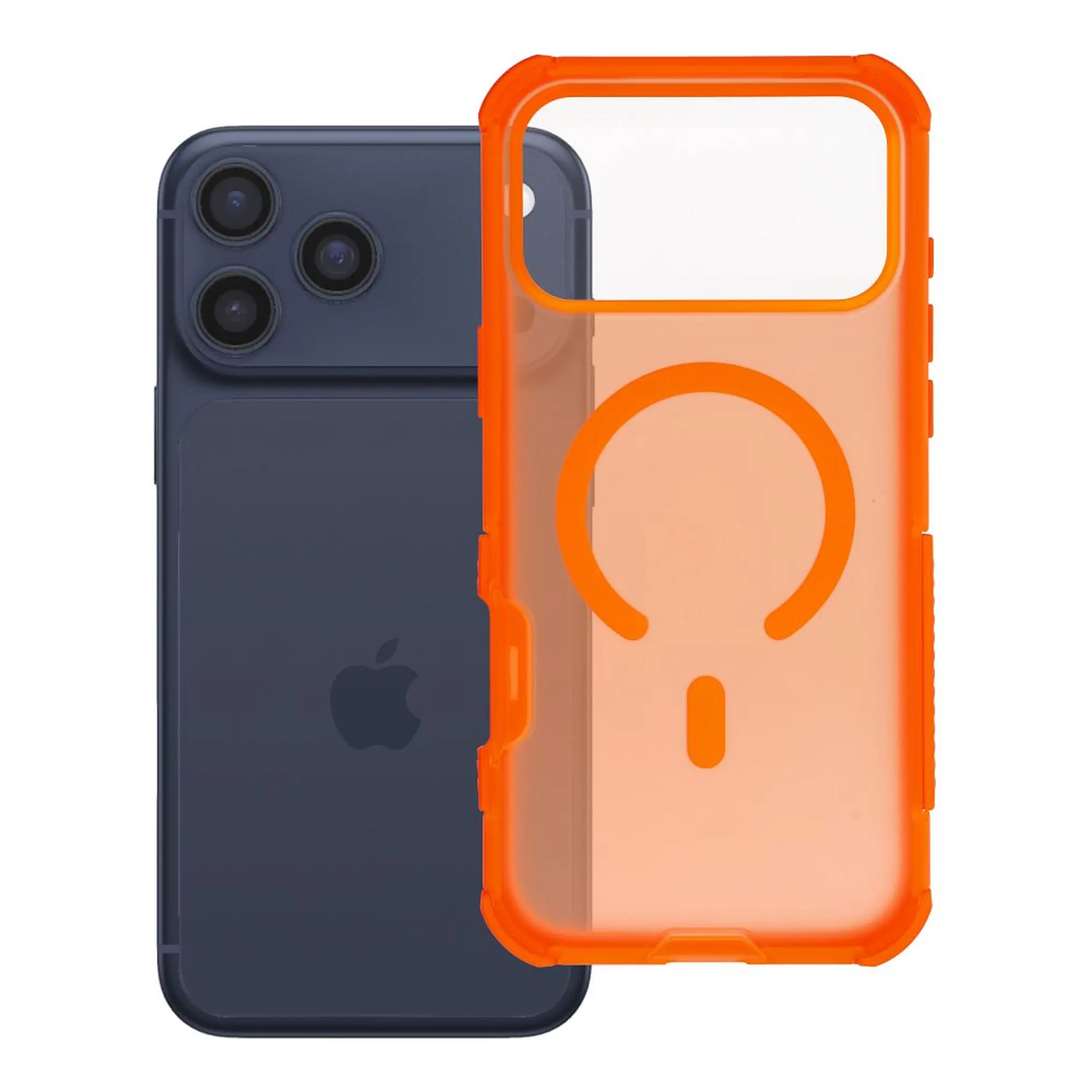 iPhone 17 Pro Max / 18 Pro Max (low camera edge) Forcell F-Protect BumperX Premium MagSafe narancs
