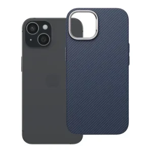 iPhone 15 Kevlar MagSafe-kompatibilis kék tok