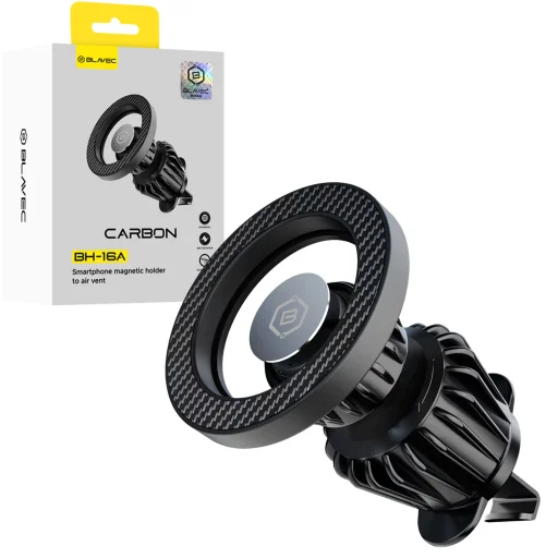 Blavec Autós tartó BH-16A Carbon mágneses Magsafe szellőzőrácsra (BH16AC-MAVB) fekete