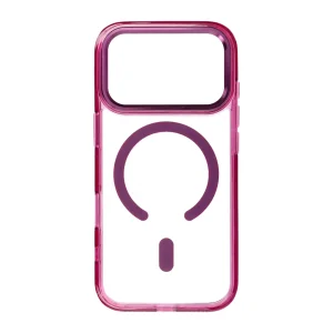 iPhone 18 Pro / 17 Pro Frame Clear Hybrid Mag Cover MagSafe Dark Cherry