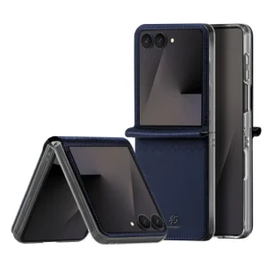 Samsung Z Flip 8 kék DUX DUCIS Bril műbőr tok