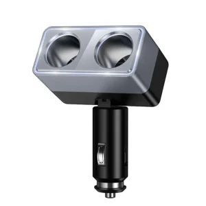 Hoco Z65 okos dupla szivargyújtós autós töltő 2 szivargyújtó porttal max 240W/24V fekete