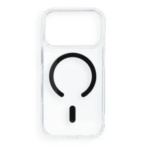 iPhone 17 Pro / 18 Pro fekete Drop Glue Colorful Ring Mag Cover tok, MagSafe-kompatibilis