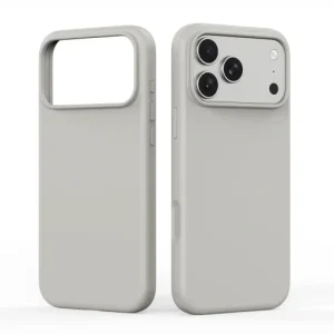 iPhone 18 Pro/17 Pro bézs DUX DUCIS Piel folyékony szilikon MagSafe-kompatibilis tok