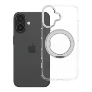 iPhone 16 Frame Circle Stand MagSafe kompatibilis átlátszó tok