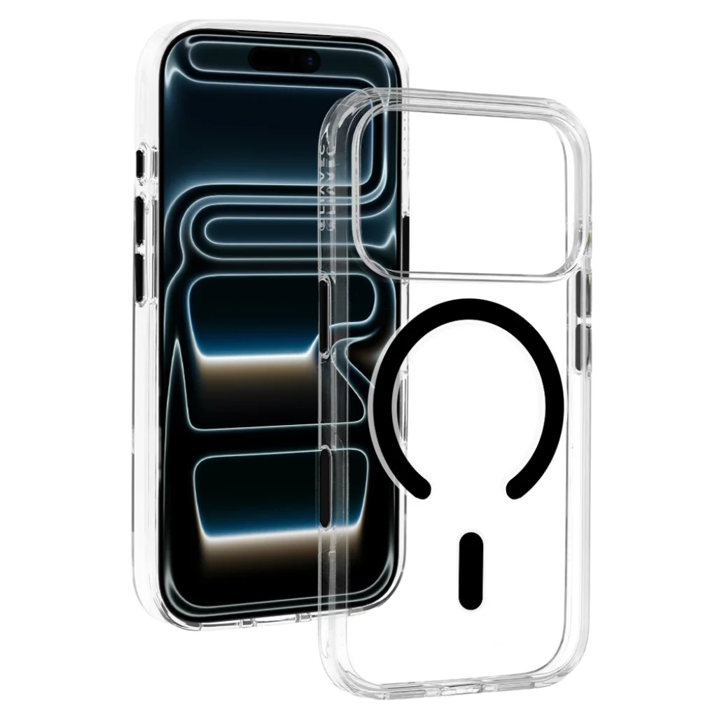 iPhone 17 Pro/ 18 Pro fekete Liavec Pure védőtok kameravezérlő gombbal