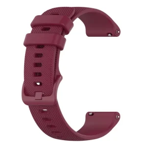 Techsuit - Óraszíj 20mm (W006) -Samsung Galaxy Watch 4/5/Active 2, Huawei Watch GT 3 (42mm)/GT 3 Pro (43mm) - Sötét Piros