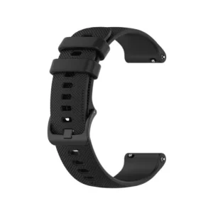 Techsuit - 20 mm-es óraszíj (W006) - Samsung Galaxy Watch 4/5/Active 2, Huawei Watch GT 3 (42 mm)/GT 3 Pro (43 mm) - Fekete