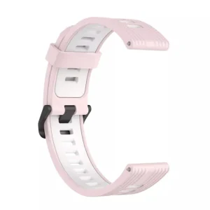 Techsuit - 20 mm-es óraszíj (W002) - Samsung Galaxy Watch 4/5/Active 2, Huawei Watch GT 3 (42 mm)/GT 3 Pro (43 mm) - Rózsaszín